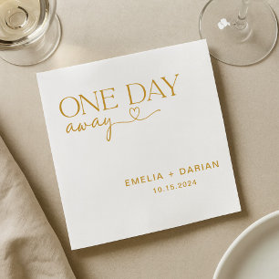One Day Away Wedding Rehearsal Dinner Napkins