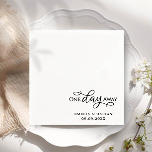 One Day Away Wedding Rehearsal Dinner Napkins
