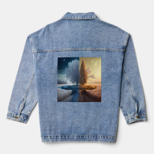 One day in winter denim jacket