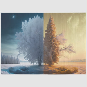 One day in winter tissue paper