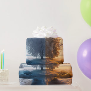 One day in winter wrapping paper