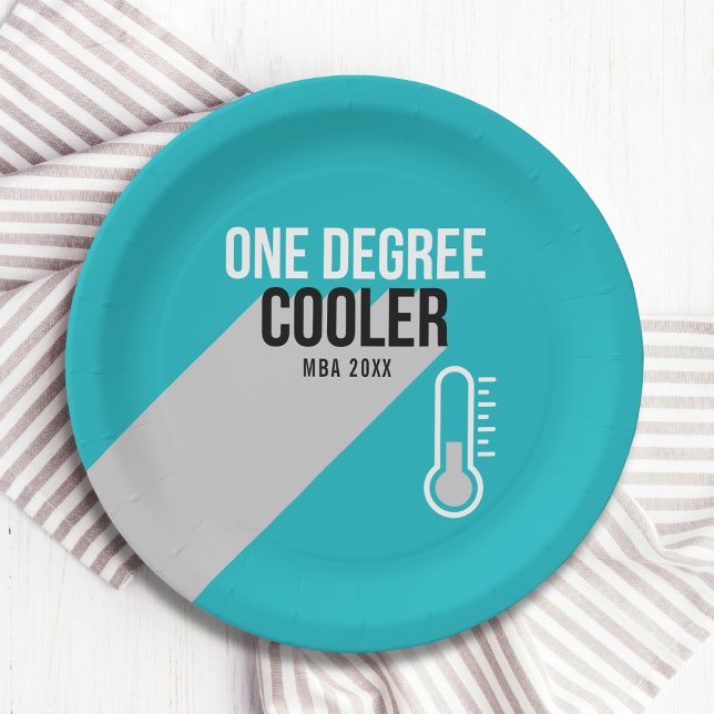 One Degree Cooler Modern Personalised Graduation Paper Plate (Creator Uploaded)