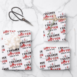 One Degree Hotter Funny Graduation Wrapping Paper Sheet
