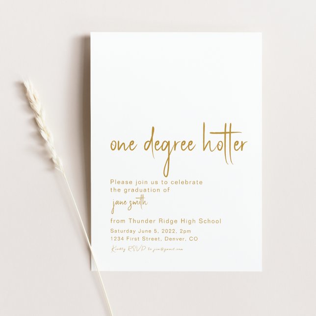 One Degree Hotter Graduation Party Invitation (Creator Uploaded)