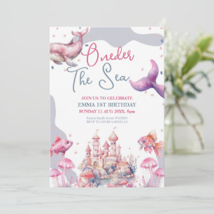 One-der sea 1st birthday invitation