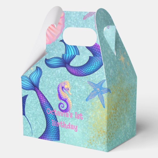 One-der the Sea First Birthday  Favour Box (Front)
