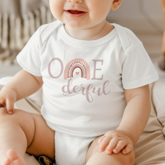 ONE derful 1st Birthday Onsie, Baby girls First Baby Bodysuit
