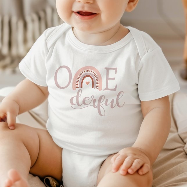ONE derful 1st Birthday Onsie, Baby girls First Baby Bodysuit (Creator Uploaded)