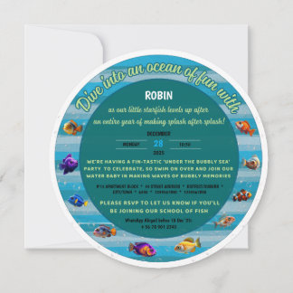One-derful Day Round Birthday Invites