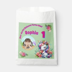 One-derful Magical Unicorn 1st Birthday Photo Favour Bags