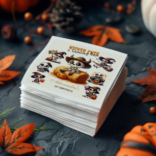 One-Derfully Spooky Western Halloween First Birthd Napkin