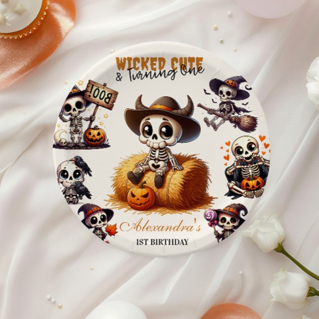 One-Derfully Spooky Western Halloween First Birthd Paper Plate (Creator Uploaded)