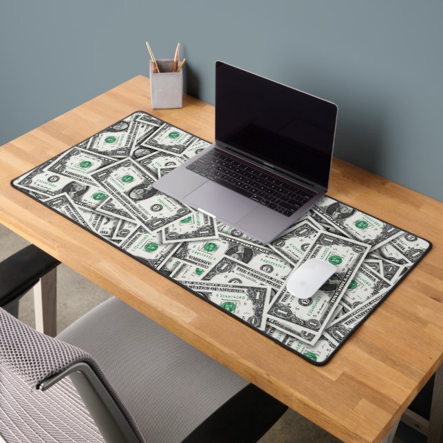 One Dollar Bill Pattern Desk Mat (Office 2)