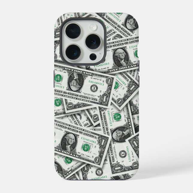 One Dollar Bill Pattern iPhone Case (Back)