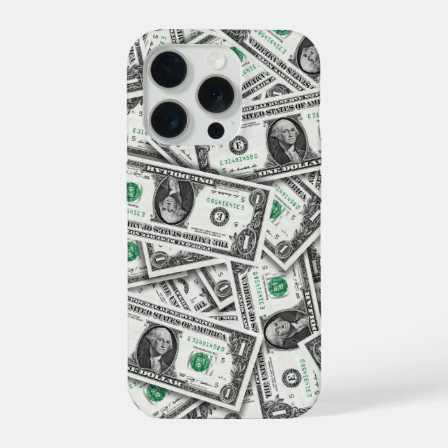 One Dollar Bill Pattern iPhone Case (Back)