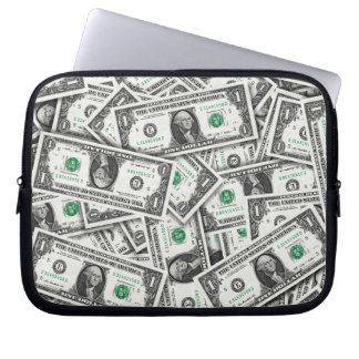 One Dollar Bill Pattern Laptop Sleeve