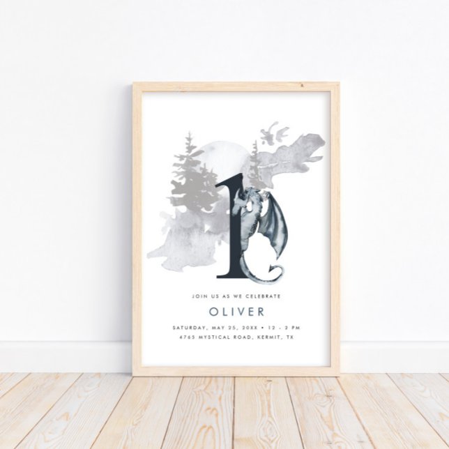 ONE | Dragon Boys' 1st Birthday Welcome Sign (Creator Uploaded)