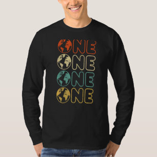 One Earth Day Planet Environmental Awareness Retro T-Shirt