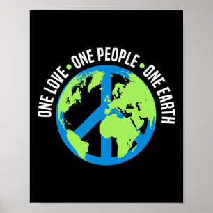One Earth People Love Environment Planet Earth Day Poster