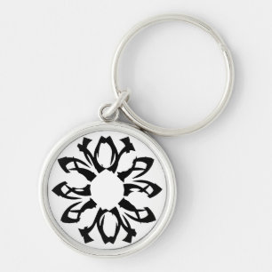 One Element Floral Pattern Key Ring