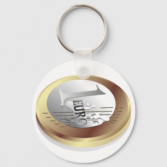 One Euro Coin Keychain (Front)