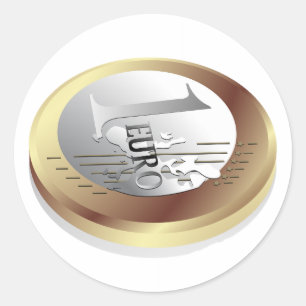 One Euro Coin Stickers