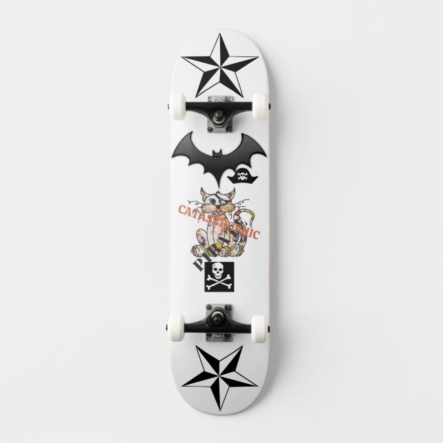 One Eye Catastrophic Pirate CAT  Skateboard (Front)