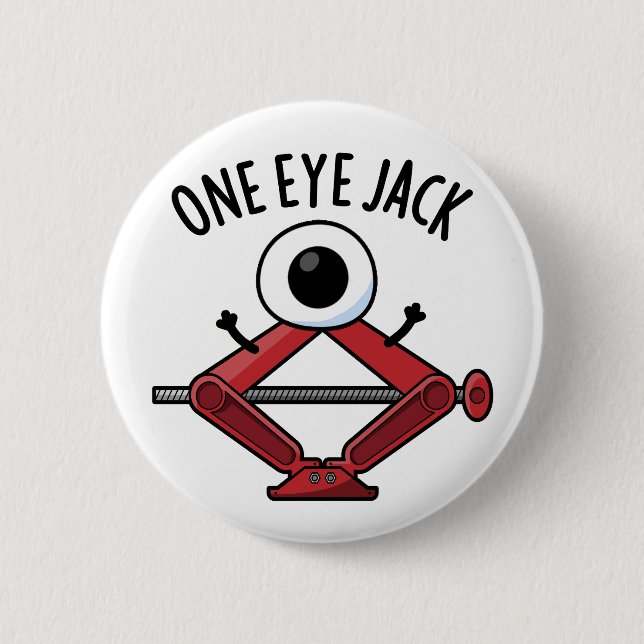 One Eye Jack Funny Car Jack Pun  6 Cm Round Badge (Front)