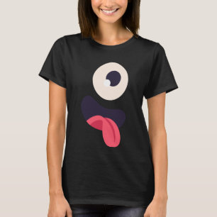 One Eye Men's Women's Cute Monster Face Halloween  T-Shirt