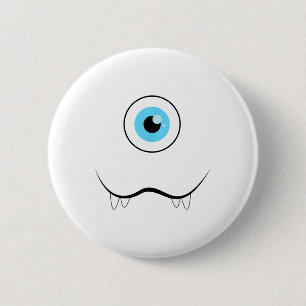 One Eyed Eyell Monster-face Funny Halloween Costum 6 Cm Round Badge