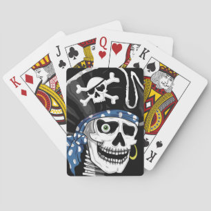 One-eyed Pirate Skull Playing Cards