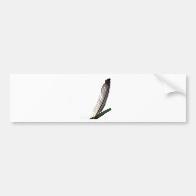 One Feather Bumper Sticker (Front)