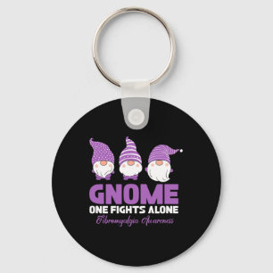 One Fights Alone Fibromyalgia Awareness Fibro Warr Key Ring