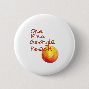 One Fine Georgia Peach 6 Cm Round Badge