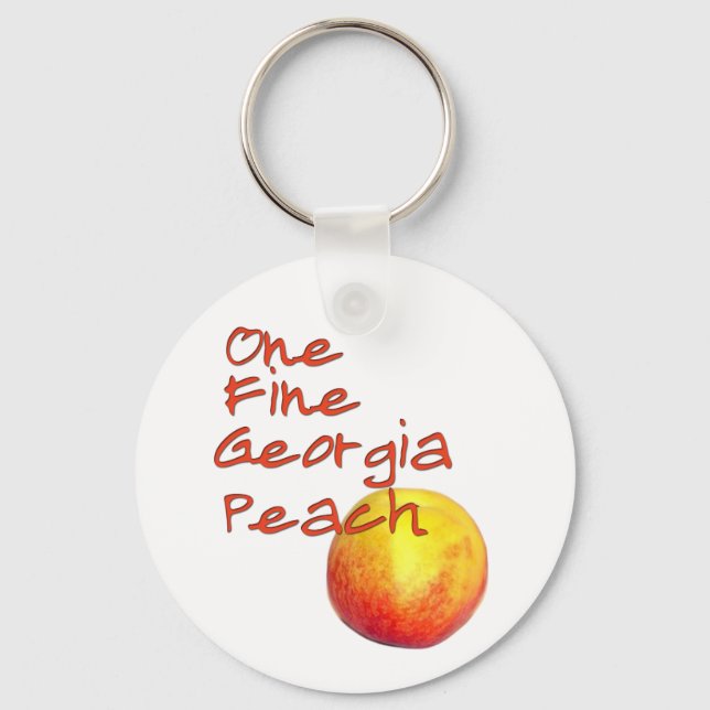 One Fine Georgia Peach Key Ring (Front)