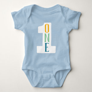 ONE First Birthday Baby Bodysuit