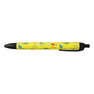 One Fish Two Fish Yellow Pattern Black Ink Pen