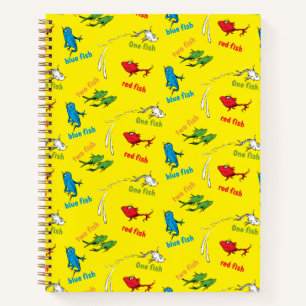 One Fish Two Fish Yellow Pattern Notebook