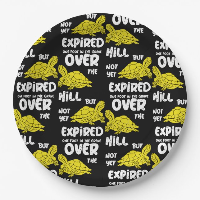 One Foot In The Grave Paper Plate (Front)