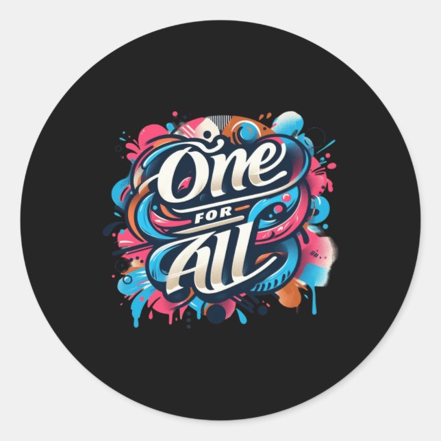 One For All A Tapestry Of Human Connection And Classic Round Sticker (Front)