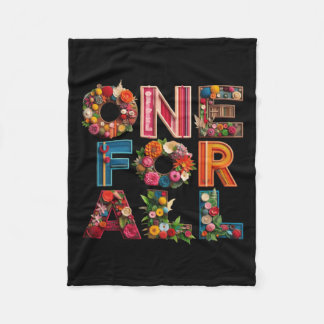 One For All Embrace Unity  Fleece Blanket