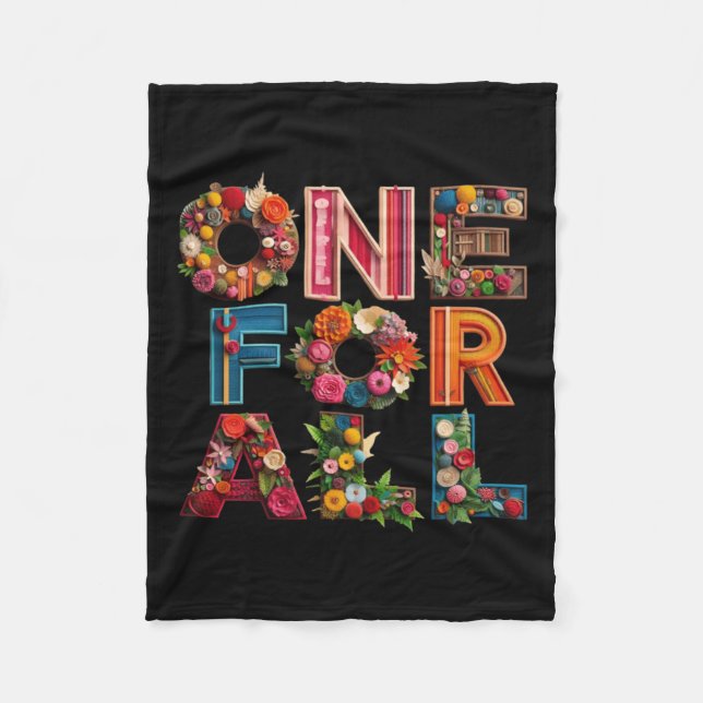 One For All Embrace Unity  Fleece Blanket (Front)