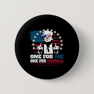 One For Joe One For Kamala Funny Trump Vote Trump  6 Cm Round Badge