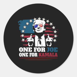 One For Joe One For Kamala Funny Trump Vote Trump Classic Round Sticker