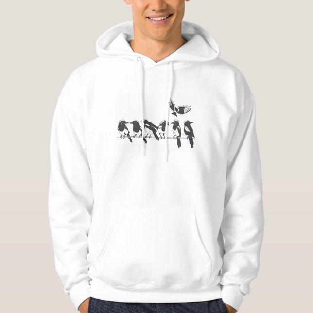 One for sorrow, Two for joy Hoodie (Front)