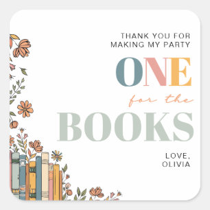 One For The Books Birthday Thank You Favor Tag