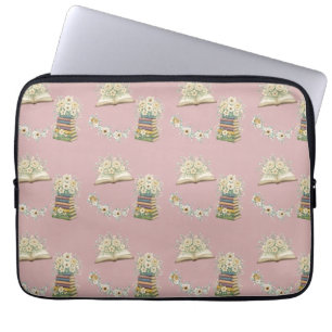 One for the Books Literary Floral Laptop Sleeve