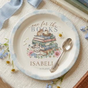 One For The Books Storybook First Birthday  Paper Plate