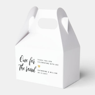 One For The Road Wedding Thank You Snack Favour Ba Favour Box