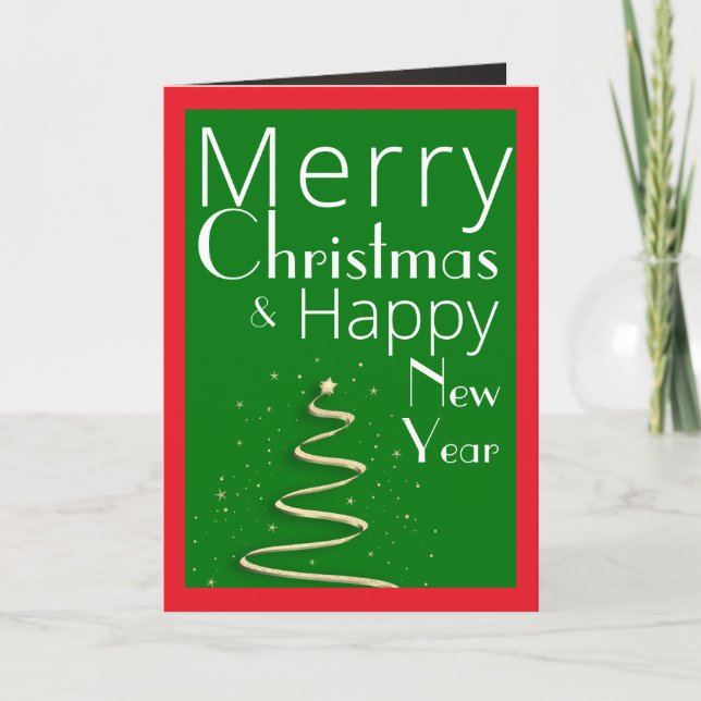 One Full Bleed Single Photo Merry Christmas Card (Front)